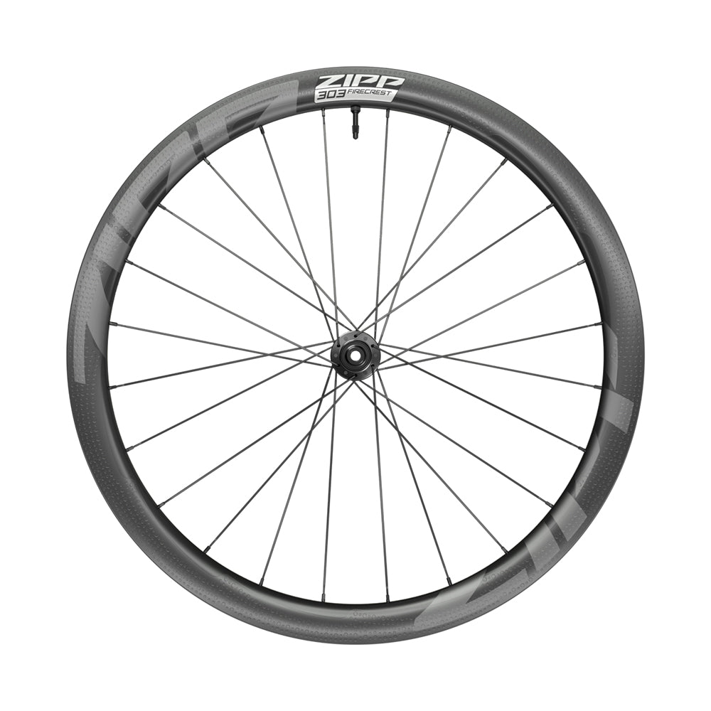 Zipp 303 Firecrest Carbon Tubeless Disc Brake Center Locking 700c Front 24 Spokes 12mm x 100mm Standard Graphic A1