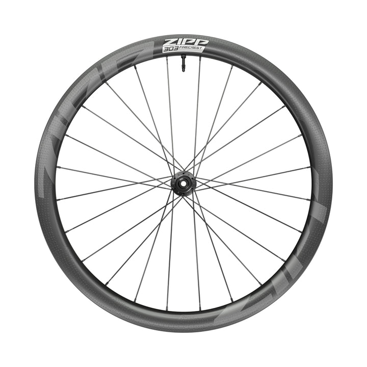 Zipp 303 Firecrest Carbon Tubeless Disc Brake Center Locking 700c Front 24 Spokes 12mm x 100mm Standard Graphic A1