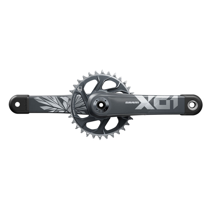 SRAM Crankset X01 Eagle Superboost+ DUB 12 Speed 175mm with Direct Mount 32 Tooth X-Sync 2 Chain Ring Lunar Polar Black (DUB Cups / Bearings Not Included) C3