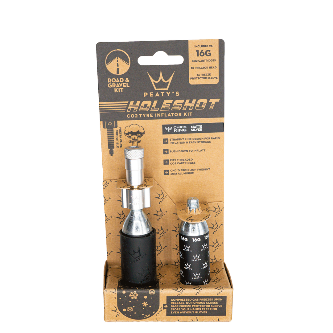 Peatys Holeshot CO2 Tyre Inflator 25g Silver