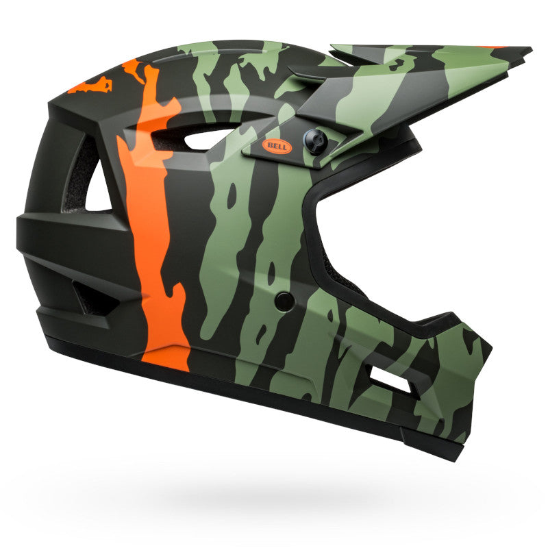 Bell Sanction 2 DLX Mips - Matte Dark Green/Orange