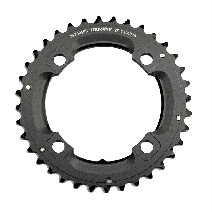 SRAM Chain Ring MTB 36 Tooth 104 S1 AL3 2x10 Blast Black (Specialized 36 / 24)
