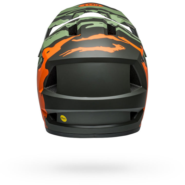 Bell Sanction 2 DLX Mips - Matte Dark Green/Orange